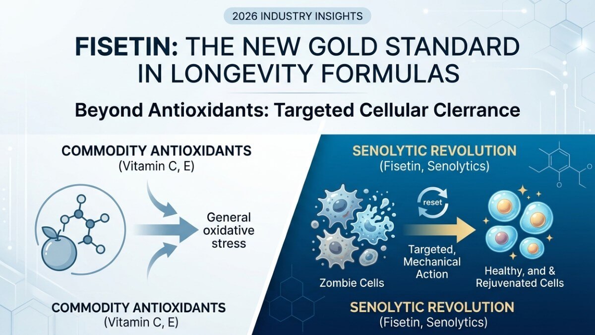 Fisetin vs antioxidants: targeted cellular clearance and senolytic revolution in longevity.