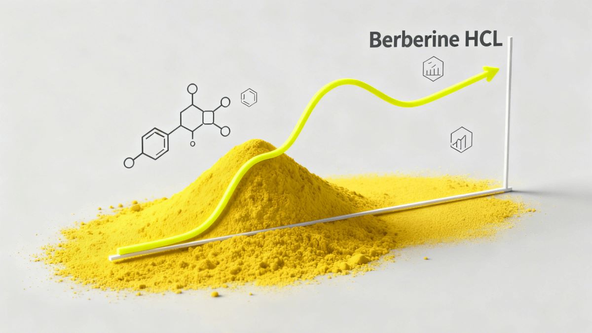 A conceptual visual for supplement developers, linking high-purity Berberine HCL powder to effective blood sugar support supplement creation.