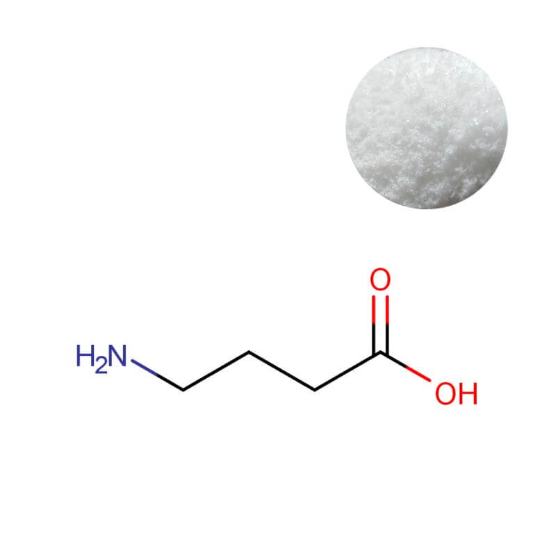 Bulk GABA Powder (Gamma-Aminobutyric Acid) with Molecular Structure - 99% Pure, Food Grade