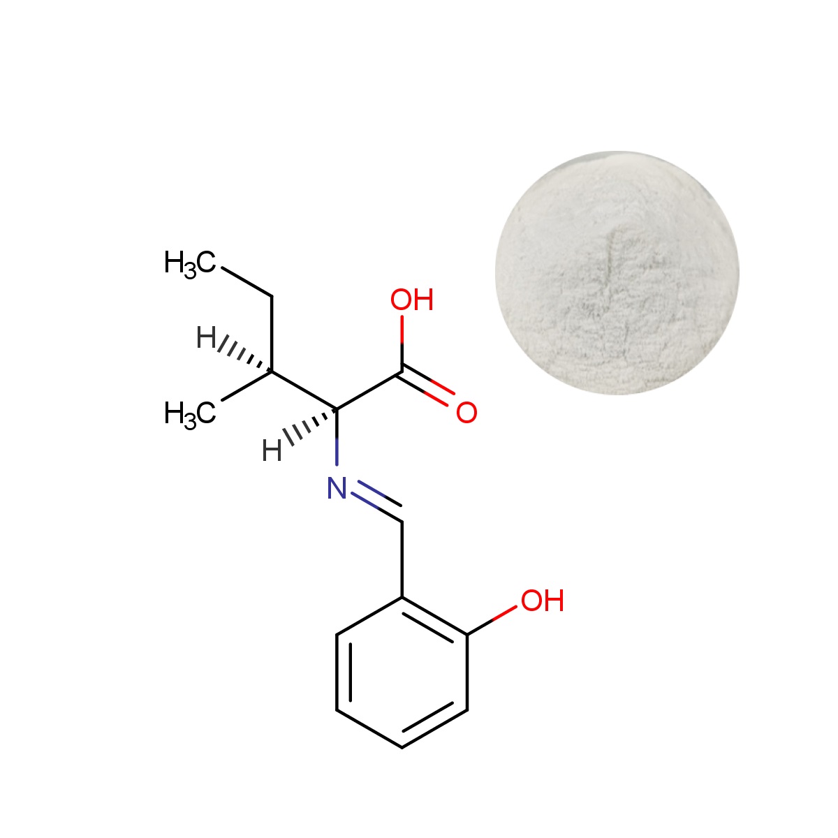 L-Isoleucine molecular structure and natural raw materials