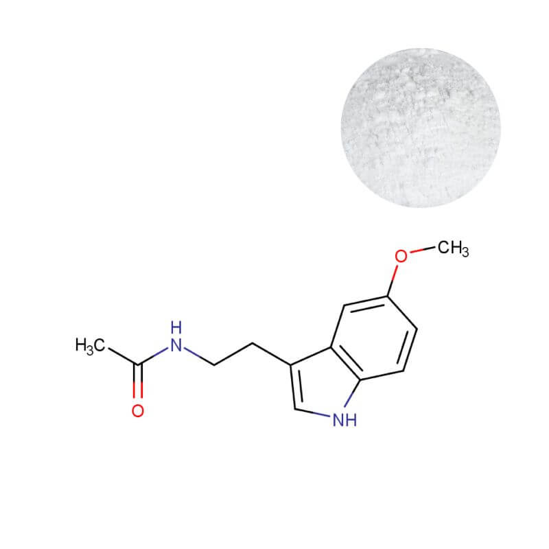  High-Purity Melatonin Powder with Molecular Structure C13H16N2O2