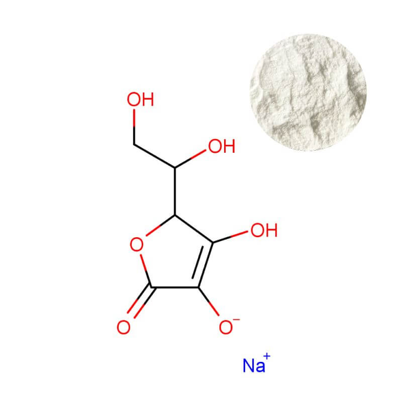 Crystalline sodium ascorbate (buffered vitamin C) powder , a key dietary supplement and food ingredient.