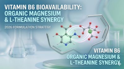 B2B supplement formulation guide for Vitamin B6, Magnesium Citrate, and L-Theanine powder.