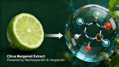 Diagram of Bergamot Extract and its key flavonoids, Neohesperidin and Hesperidin