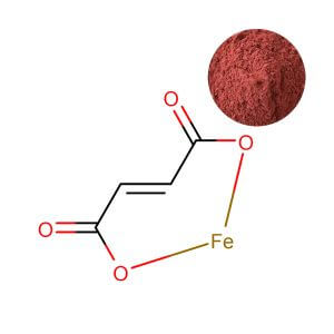 Premium bulk Ferrous Fumarate powder (USP/FCC) for wholesale dietary supplement fortification.