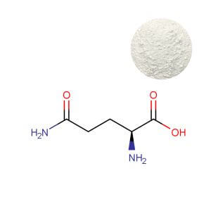 Wholesale L-Glutamine powder sample for sports nutrition and gut health ingredients.