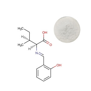 L-Isoleucine BCAA powder and chemical structure - raw material