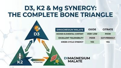 Comparison: Dimagnesium Malate vs Oxide & Citrate bioavailability for brands.