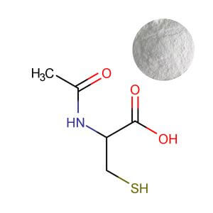 Premium 99% purity N-Acetyl Cysteine powder, HPLC verified raw material for antioxidant supplements.