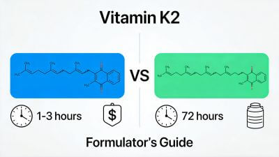 Vitamin K2 MK-4 versus MK-7 comparison thumbnail for formulators